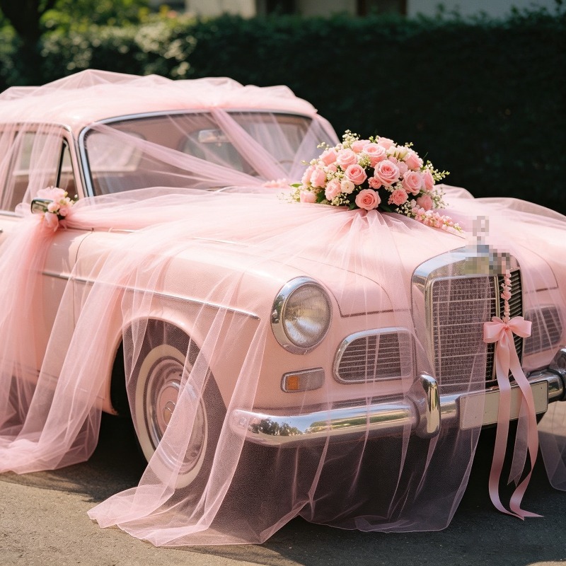 Wedding Balloon Arch - Tenda a drappeggio in tulle rosa