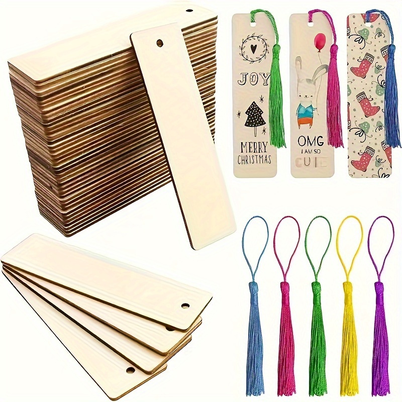 Wedding Supply Co - Set 10 Segnalibri Quadrati in Legno