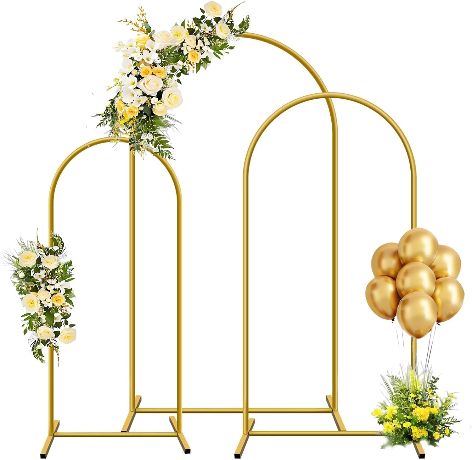 Wedding Balloon Arch - 1pc arco in metallo dorato fondale