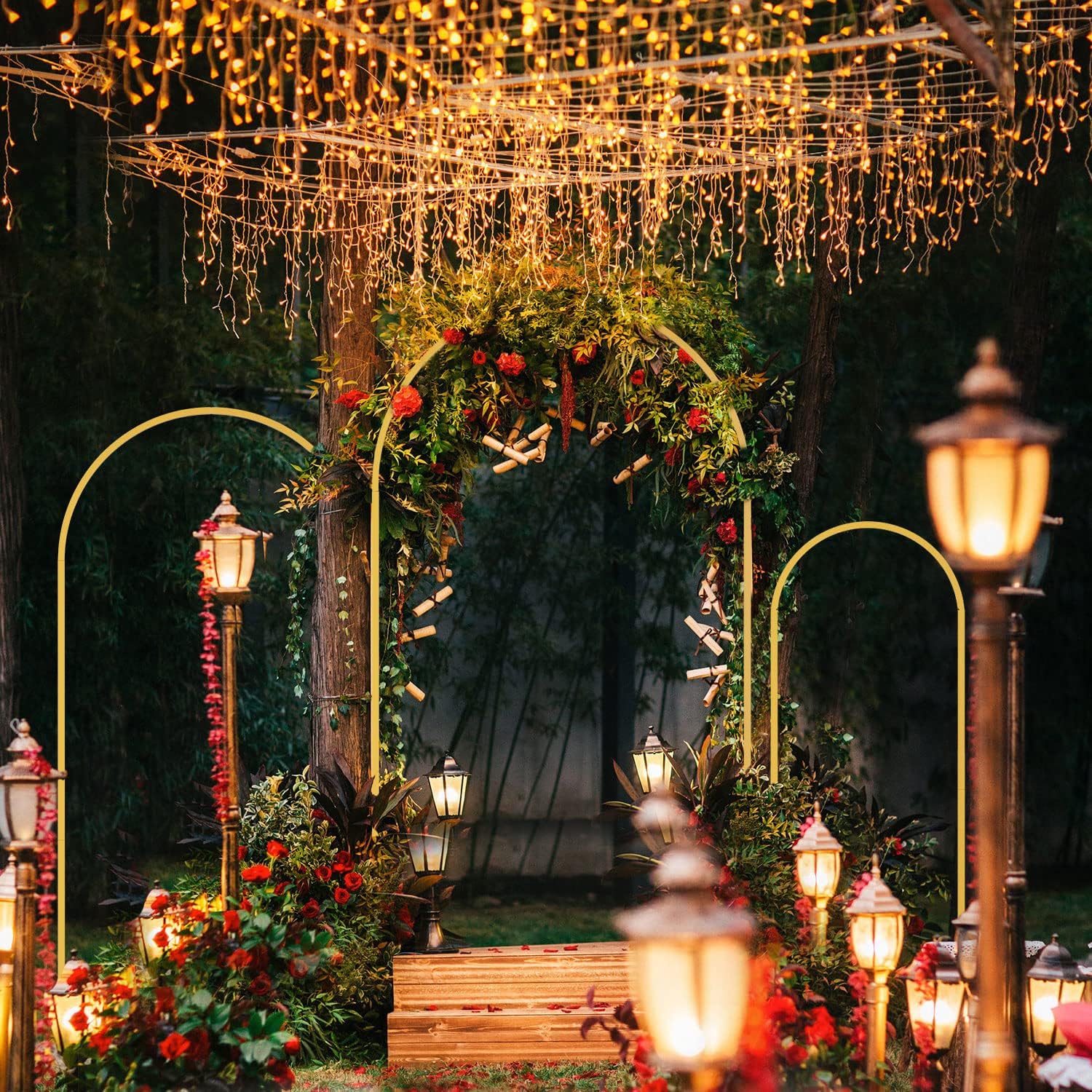 1pc arco in metallo dorato fon - Wedding Balloon Arch recensione e prezzo