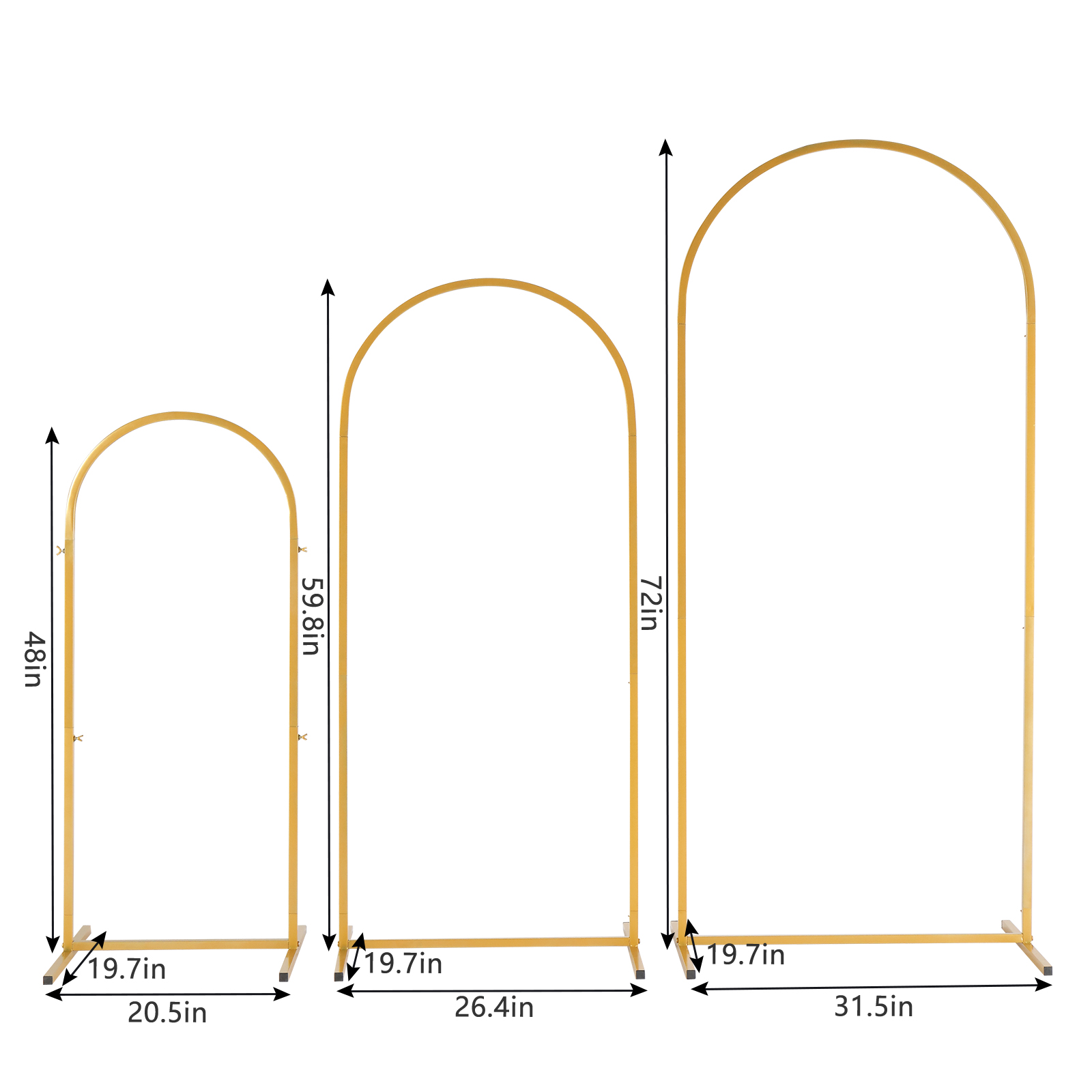 Set di 3 Archi in Metallo Dora - Wedding Balloon Arch recensione e prezzo